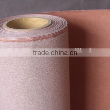 Super soft anti-loading dry coated sandpaper roll alumina B-weight latex paper for furniture and plastic polishing