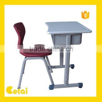 Height adjustable study student table chair set