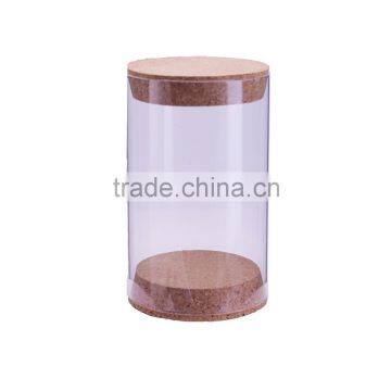 airtight glass storage jar with cork lid glass special packing jar