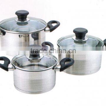 stainless steel non electric cooking pot and double sided deep frying pan set