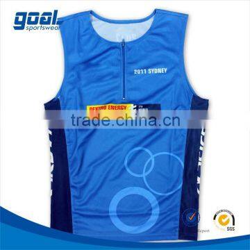 Sublimated women zip dri fit running shirts