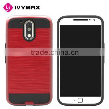 Alibaba hot selling hard brushed PC TPU hybrid case metal bumper case for MOT G4                        
                                                                                Supplier's Choice