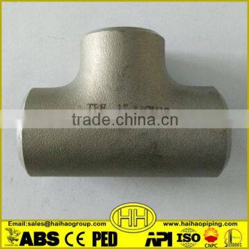 1" sch10 ss304 butt weld pipe equal tee