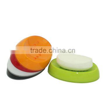 Plastic smooth surface colored oval soap dish