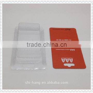 Plastic PET/PVC blister packing with slide paper card packaging box