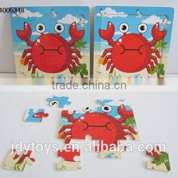 New design wooden cartoon crab puzzle,Educational toy puzzle game for kid