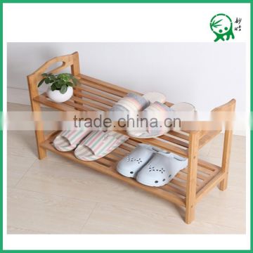 Living Room Furniture,Bamboo Display,Two Tier Bamboo Shoe Rack