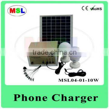 10W 12V 7AH Solar Energy Home System with Phone Charger MSL04-01B