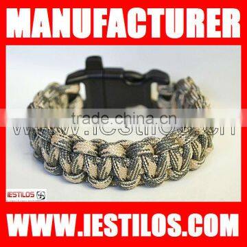 wholesale 550 paracord bracelet with paracord whistle buckle