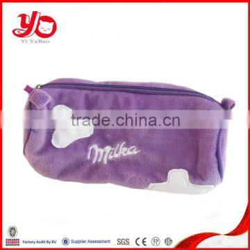 2016 New Design Emb Plush Makeup Bag Custom, Plush Mini Bag With Zip photo-4