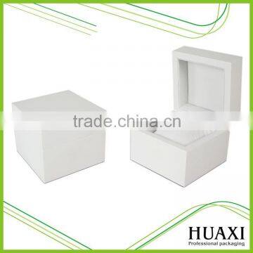White Matte Wooden Watch Gift Box with Pillow