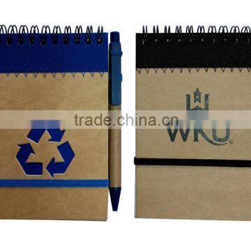 new product plastic spiral notebook with elastic strap closure band ribbon