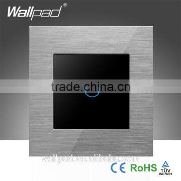 Hot Selling Wallpad 110-250V Silver Aluminium Metal Frame Tempered Glass Soft 1 Gang Touch Panel Sensor Light Switch                        
                                                Quality Choice