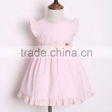 Factory Price Hot Pink Design Flower Dress for Baby Girls Good Quality for Girls Sleeveless Short Designs for Children