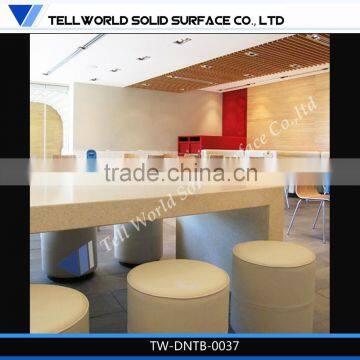 Long Marble Fast Food 12 Seats Pictures of Dining Table Chair photo-2