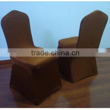 Shiny chocolate spandex/lycra chair cover for sales