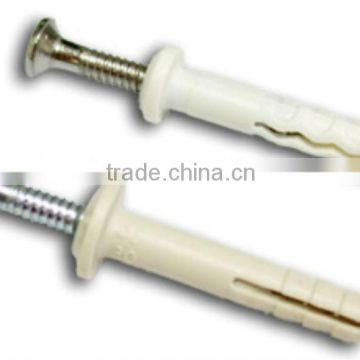 Nickel plated flat head wall plug screws