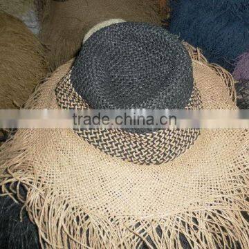 Cheap High-ranking sea grass straw hat body-semi hat