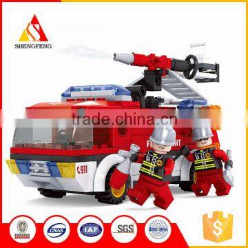 Safety building blocks fireman series water spray gun diy toy