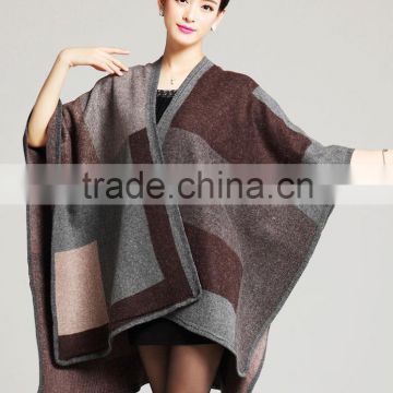 2015 European and American hot style cape long knitted cardigan shawls cloak female