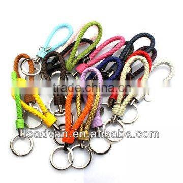 European style Personalized metal keychain souvenir,High Quality PU leather keyring