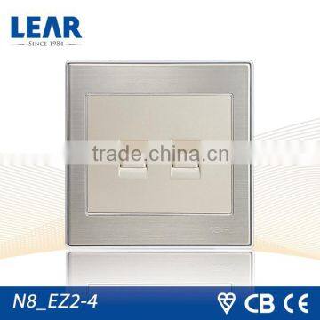 N8 Series 2 Gang Telphone Wall Socket