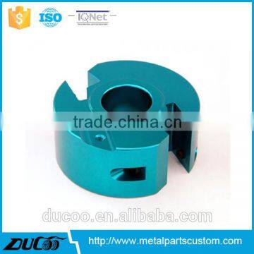 Blue anodized tire machine parts with high precision