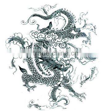 new fashion water proof dragon temporary tattoo sticker