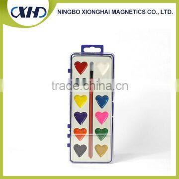 Wholesale in china 12 heart shaped semi-dry water color cakes