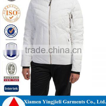 Waterproof breathable critical seams sealed super soft taffeta lining down Ski Jacket