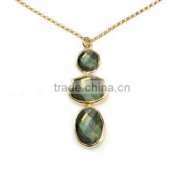 The Gopali Jewellers Labradorite Pendant Handmade Necklace Statement Necklace Labradorite