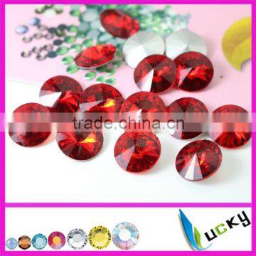 Wholesale Siam Color Rivolis Jewelry Crystal Beads 8mm 10mm 12mm 14mm 16mm 18mm