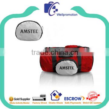 Wellpromotion branded polyester promotional foldable duffle bag