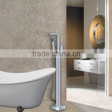 Contemporary Solid Brass Rainfall Floor Standing Bath Tap