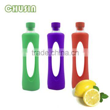 High-grade Borosilicate Glass Water Bottle With BPA Free Silicone Sleeve and PP Handle photo-6