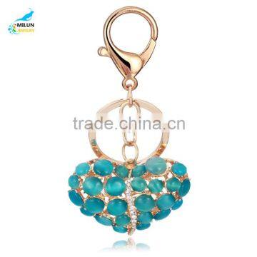 Wholesale gift box key chains lady bag keyrings