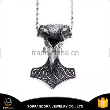 stainless steel sheep head shape metal pendant with good quality