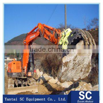 CE Certified Hydraulic & Mechanical Excavator Grapple / Wood Log Grab