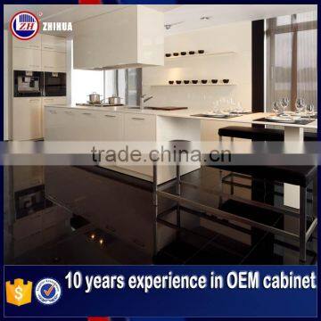 European style high gloss baked painting kitchen cabinet