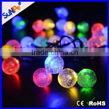 Diwali lights solar energy festival wedding LED string light round ball christmas lights for garden street decoration