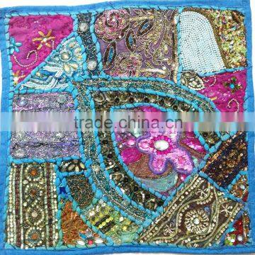 Bohemian Tribal Indian Vintage sari patchwork cushion covers sequins beads embroidery amazing craft