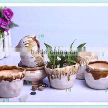 Korea style ceramic flower pot korea mini succulent indoor planter