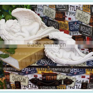 resin sleeping angel baby lover angel for indoor decoration