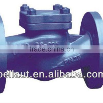 Flanged ball valve check valve