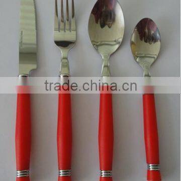 Red Handle Hand Polish Wholesale Plastic Cutlery