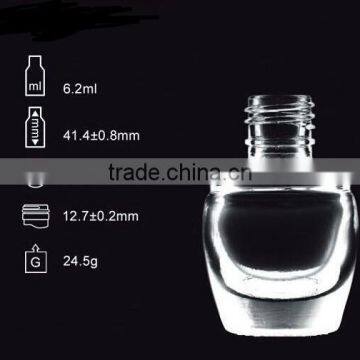 20ML big clear nail polish bottle package/liquid cosmetics package with brush cap