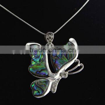 newest fashion butterfly shape shell necklace