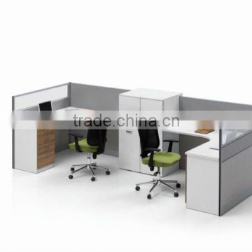 2012 Modern style OEM T3 Gyrosigma glass Office Partition office workstation with file cabinet