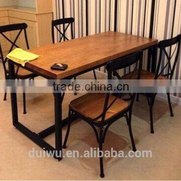 Foshan supplier wooden restaurant fast food table and chairs