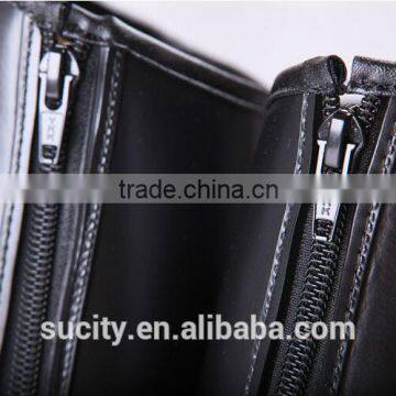 Clear Solid Color Black Women Rubber Rain Boots With Back Zipper photo-5